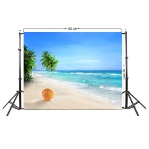 Summer Seascape Beach Dreamlike Haloes 3D Photography Background Screen Photo Video Photography Studio Fabric Props Backdrop