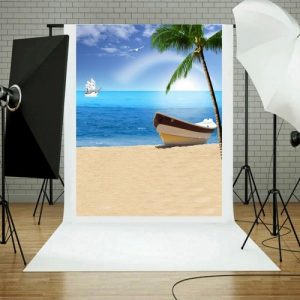 Summer Seascape Beach Dreamlike Haloes 3D Photography Background Screen Photo Video Photography Studio Fabric Props Backdrop