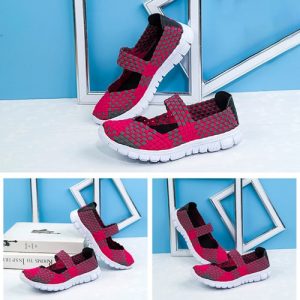 Summer Women Breathable Casual Running Weave Shoes