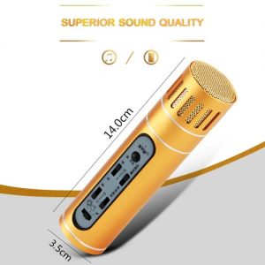 Sunshine-tipway STW Condenser Microphone Mic Karaoke Player Recording Omni KTV Singing for iOS Android PC Computer