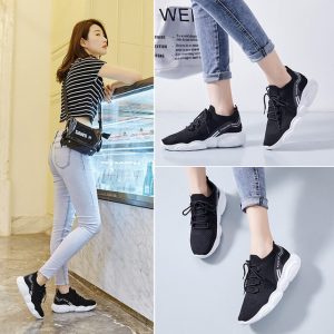 Super Bear Flying Woven Women's Shoes Casual Sports Shoes Trend Shoes Front Belt Breathable Casual Shoes Running Net Red