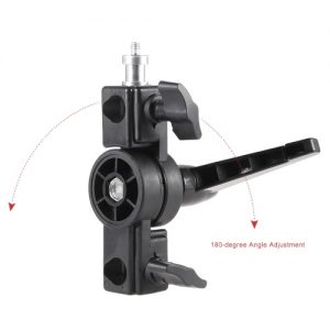 Swivel Adapter Speedlite Flash LED Light Stand Bracket Holder