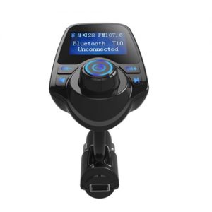 T10 BT Car Kit FM Transmitter Stereo Car Charger -Black