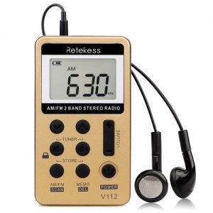 TIVDIO V-112 Portable AM / FM Stereo Radio w/ Earphone