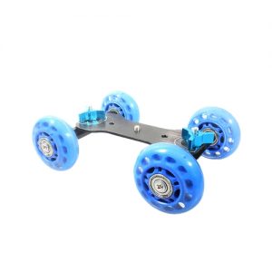 Table Top Dolly Mini Car Skater Track Slider Super Mute for DSLR Camera Camcorder Blue