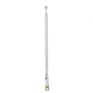 Telescopic FM Radio Antenna 4 Sections Chromium-plating Copper Antenna 360