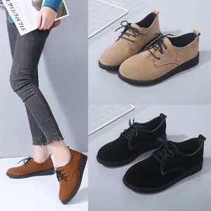 The New Season Small Leather Shoes Female Students With Wild Big Size 41-44 Single Shoes Women.