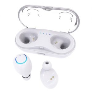 Twins Wireless BT Headset Headphones HBQ-Q18 Mini Invisible Earbud Stereo Music Hands-free Calls In-Ear Earphone TWS True Wireless Ergonomic Design BT 4.2 Built-in Mic with Charging Box