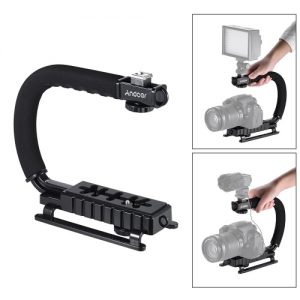 U/C Shaped Flash Bracket Holder Handle Hanheld Action Stabilizer Grip for Canon Nikon Sony Gopro SJCAM Xiaomi Yi Camera Camcorder Mini DV DSLR SLR