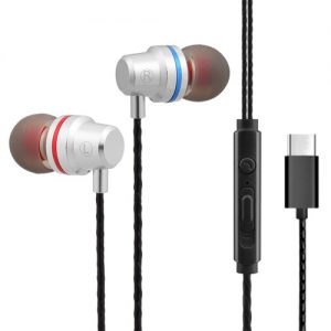 USB Type-C In-Ear Wired Metal Earphone with Mic