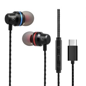 USB Type-C In-Ear Wired Metal Earphone with Mic