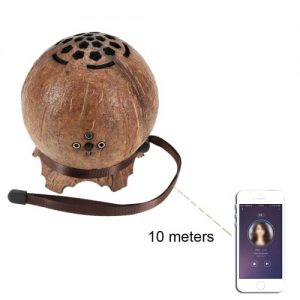 Ultra Portable Mini Wireless Coconut Shell BT 4.0 Speaker Super Bass Stereo Audio Music Player Hands-free Calls with Built-in Microphone Mic