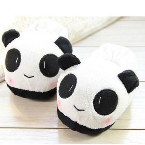 Unisex Cute Panda Cotton Sweet Indoor Slippers Flat Home Shoes