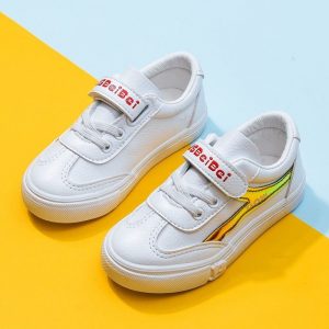 Unisex Kids Reflective Strip Decor Hook Loop Sport Casual Shoes