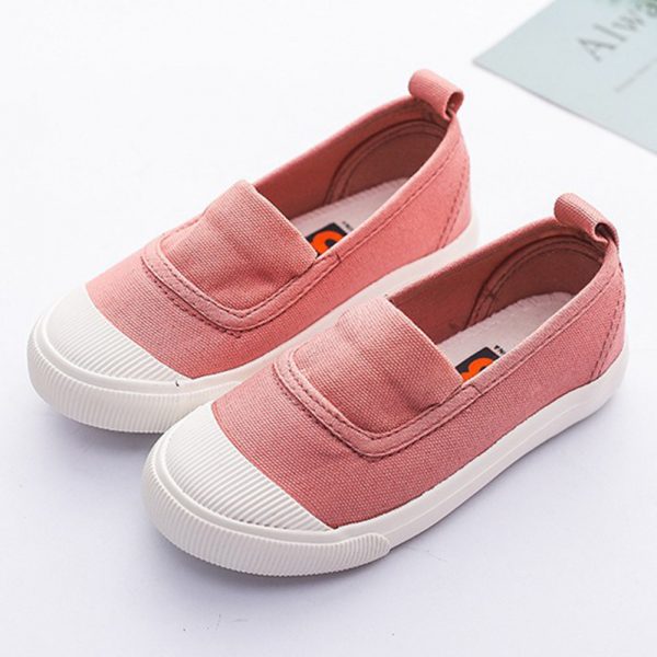 Unisex Kids Solid Color Slip On Canvas Lovely Casual Shoes