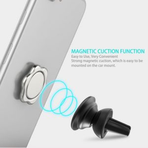 Universal Cell Phone Ring Holder Magnetic Suction Finger Ring Stand Car Mount Grip Kickstand 360