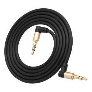 VENTION 3.5mm Jack Audio Cable 3.5 Male to Male Cable Audio 90 Degree Right Angle AUX Cable for Car Headphone MP3/4 Aux Cord Black-1 Meter