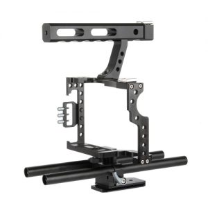 Viltrox VX-11 Aluminum Alloy Video Cage Kit Stabilizer Film Movie Making System w/ 15mm Rail Rod + Top Handle for Panasonic GH4/GH3 for Sony A7S/A7/A7R/A7RII/A7SII ILDC Mirrorless Camera Camcorder