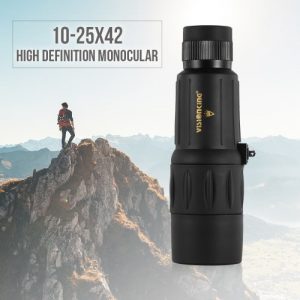 Visionking 10-25X42 High Definition Waterproof Monocular Telescope Outdoor Portable Compact Monocular Scope 20" Close Focus