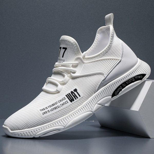 Wenzhou Trend Men's Shoes Men's Flying Woven Sports Shoes Popular Bear Shoes Wild White Shoes Men