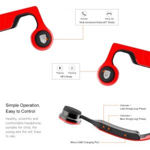 Wireless Bone Conduction Headphones ES-268 HD Stereo BT4.2 Earphone Headset Outdoor Sports Music Headphone MP3 Player Support Hands-free for Smartphones Tablets PC Notebook