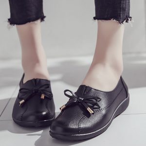 Women Bowknot Slip On Casual Lazy Flat Shoes