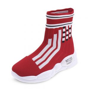 Women Casual Breathable Sock Shoes Mesh High Top Sneakers