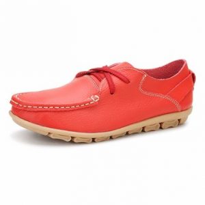 Women Casual Flat Shoes Non Slip Pure Color Loafers