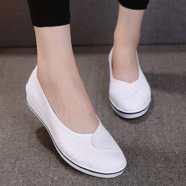 Women Cloth Slip On Splicing Soft Flat Shoes