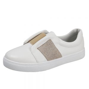 Women Elastic Band Trainers Slip On Flat Shoes