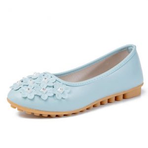 Women Flowers Rhinestone Decorations Breathable Soft Flat Shoes