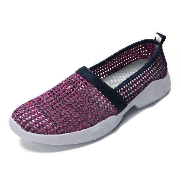 Women Hollow Out Breathable Mesh Running Splicing Casual Shoes