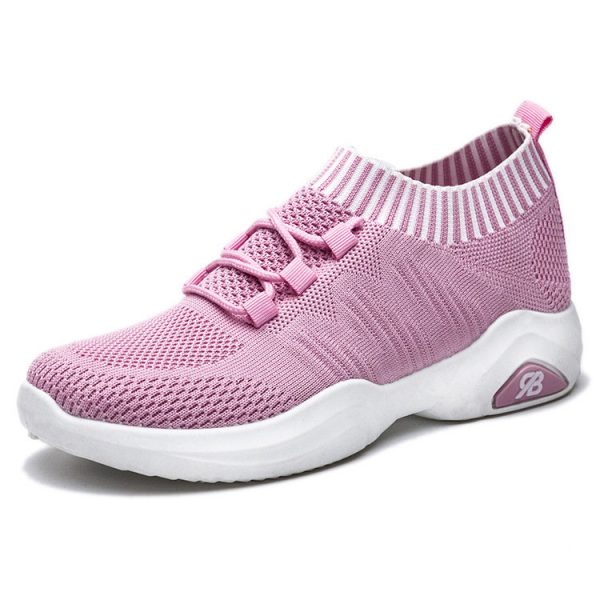 Women Lace Up Running Mesh Sport Slip On Shoes