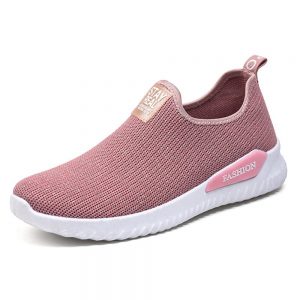 Women Outdoor Running Breathable Mesh Slip On Flat Shoes