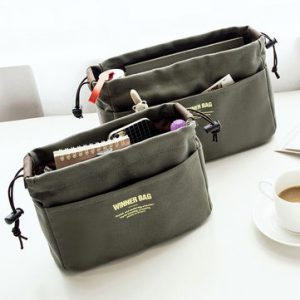 Women Portable Canvas Storage Bag Travel Cosmetic Bag Girls Toiletry Kit