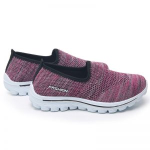 Women Running Breathable Mesh Slip On Flat Shoes