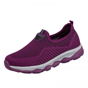 Women Sports Light Knit Slip On Flat Casual Shoes