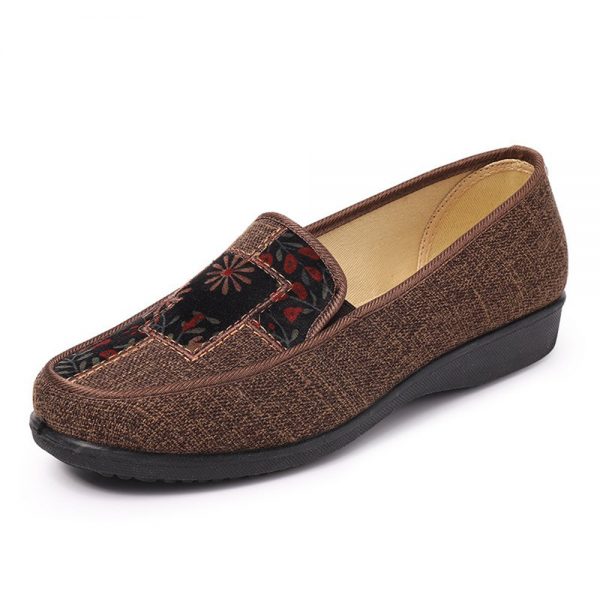 Women Stitching Slip On Lazy Old Peking Flat Cloth Shoes