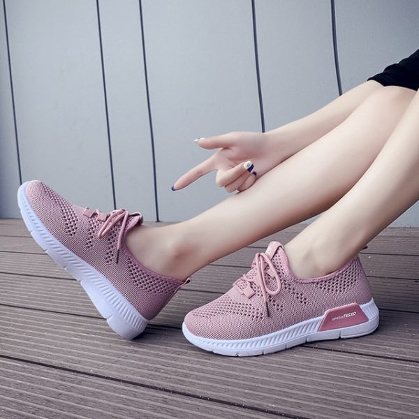 Women's Shoes Mesh Breathable Sneakers Students Wild Casual Shoes Non-slip Running Shoes Women