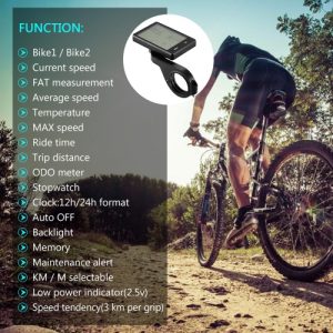 YS Multi Functions Bike Computer Wired / Wireless Bicycle Cycling Computer Speedometer Odometer with Backlight