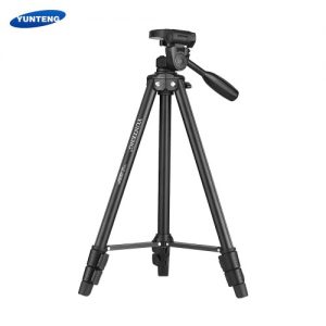 YUNTENG VCT-580 Portable Lightweight Aluminum Alloy Tripod Max. Load 1.5kg with 1/4" Screw Supports 360-degree Panoramic Vertical Shooting for Nikon Canon Sony DSLR Cameras Camcorders