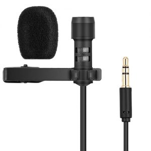 Yanmai Lavalier Lapel Microphone Clip-on Omnidirectional Mic Condenser Microphone Audio Recorder Youtube/Interview/Podcast/Recording/Video Conference for iPhone Smartphones PC Cameras