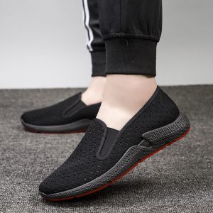 Year Jing Yehong New Season Men's Net Shoes Comfortable Breathable Hollow Net Shoes Sports Leisure Flying Woven Men's Sh