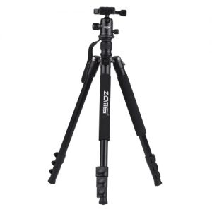 ZOMEI Q555 63inch Lightweight Aluminum Alloy Travel Portable Camera Tripod with Ball Head/ Quick Release Plate/ Carry Bag for Canon Nikon Sony DSLR