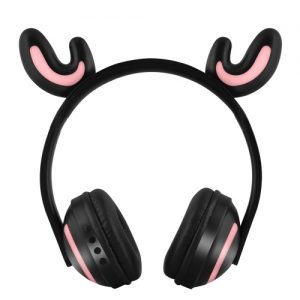 ZW-19 Wireless Bluetooth Glowing Deer Antler Headset with Mic