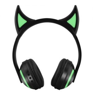 ZW-19 Wireless Bluetooth Glowing Devil's Ear Headset with Mic