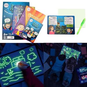 a3 a4 a5 led luminous drawing board graffiti doodle writing drawing tablet magic draw with light fun fluorescent pen educational toy dhl