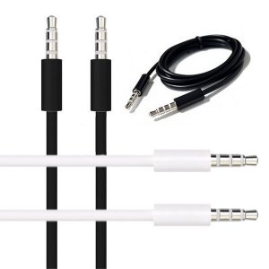 aux cable 1m 3ft white black aux cable 3.5mm jack audio cable male to male stereo auxiliary cord for mp3 pc headphone