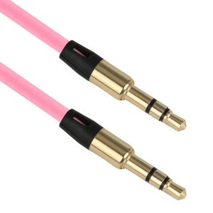 auxiliary audio to male flat aux cable for all phones mp3 ipod iphone pc standard 3.5mm jack y20