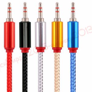 auxiliary car stereo aux audio cable 3.5mm thicker od 4.5 2m 6ft audio cables for iphone samsung ipod mp3 pc headphone speaker